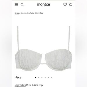 Montce Seychelles White Petal Bikini Top
